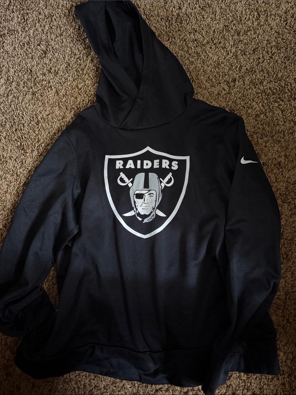Nike Black Raiders Zip-Up Hoodie